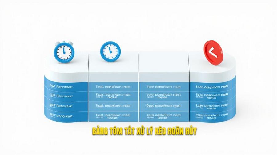 Bảng tóm tắt các trường hợp xử lý kèo hoãn/hủy